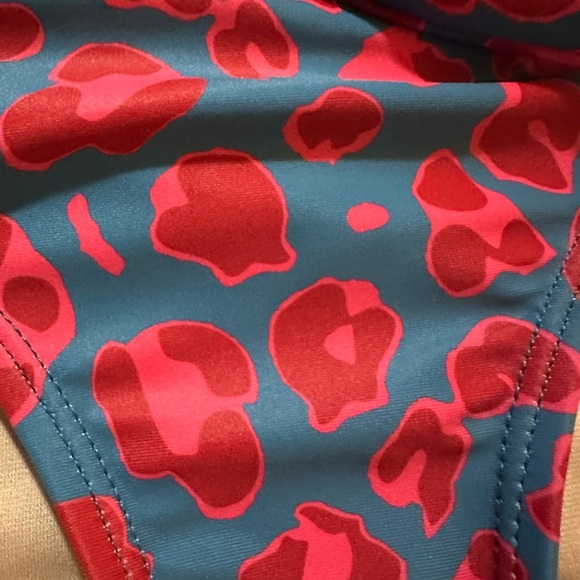 KORTNI JEAN Tie-Front “Vibrant Leopard” Swim Bottoms - Sz S - NWT - Picture 3 of 7